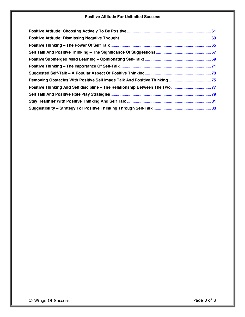 Positive Attitude For Unlimited Success - Page 3