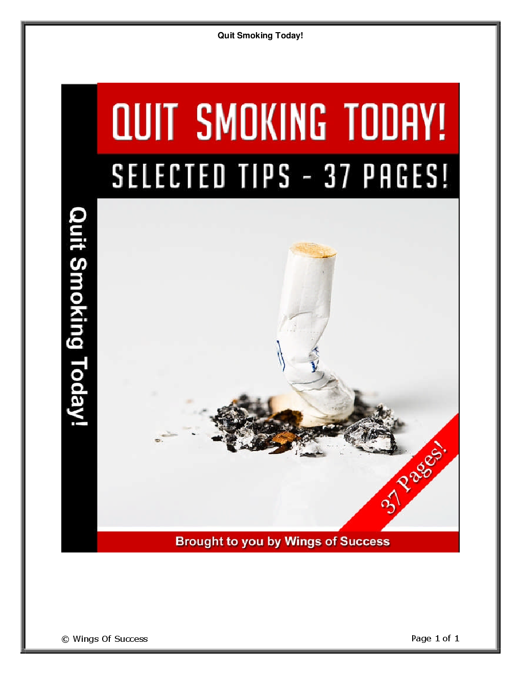 Quit Smoking Today! - Page 1