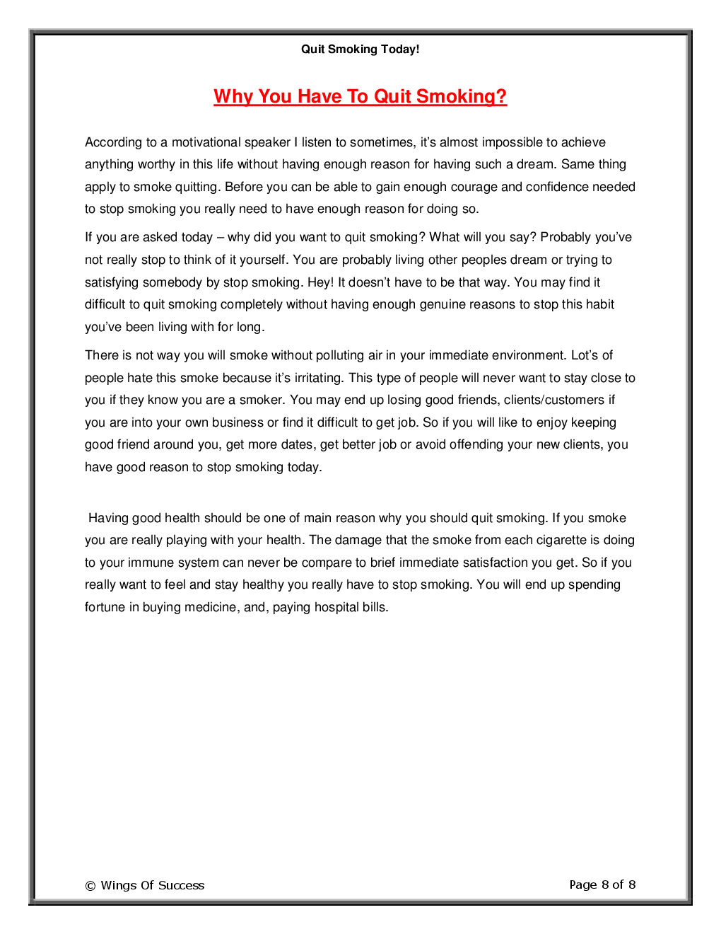 Quit Smoking Today! - Page 3