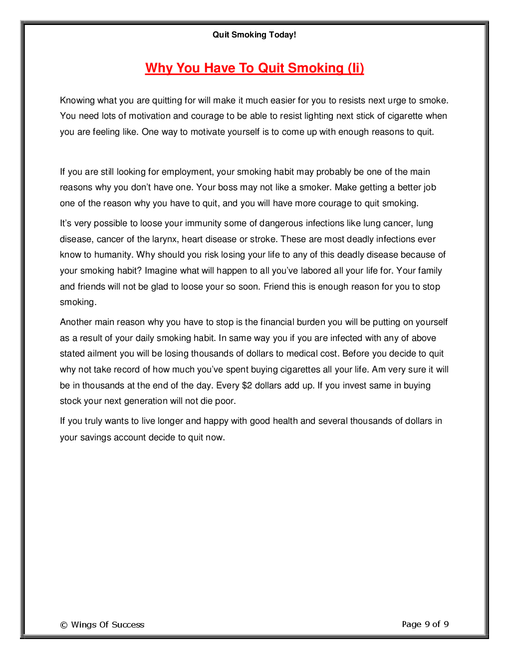 Quit Smoking Today! - Page 4