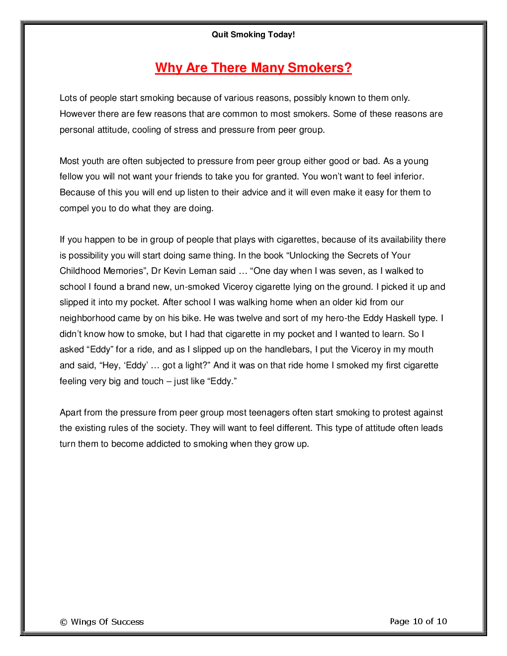 Quit Smoking Today! - Page 5