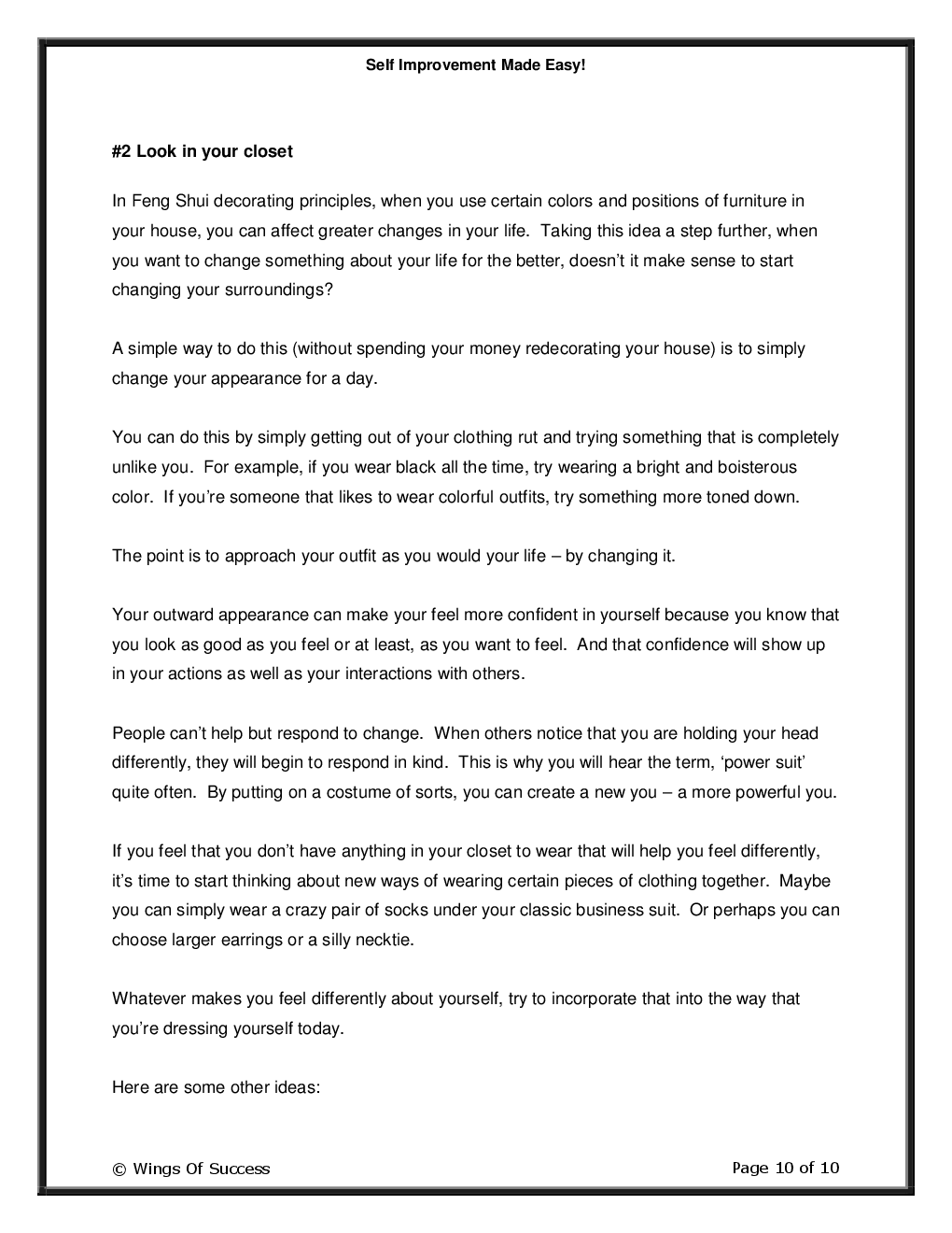 Self Improvement Made Easy! - Page 5