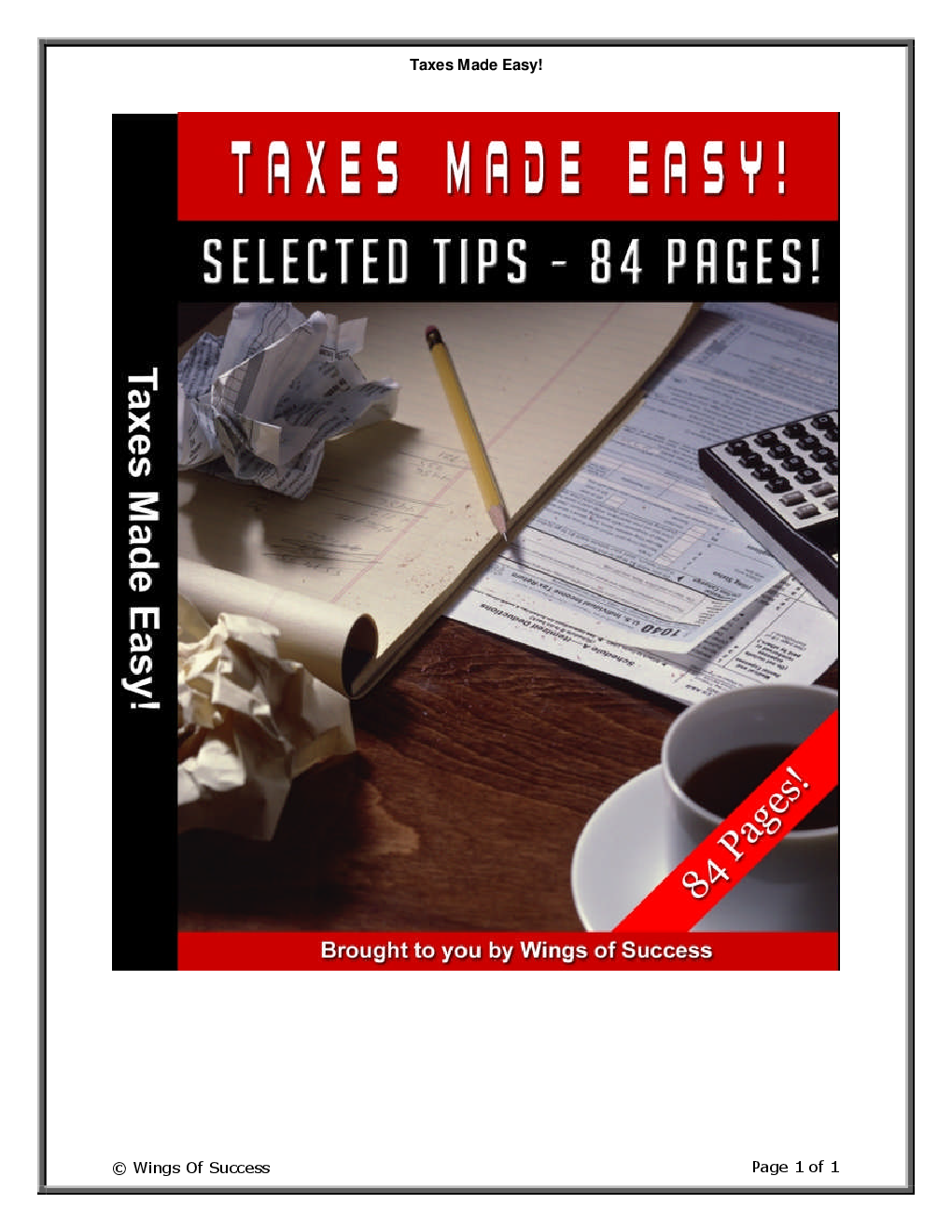 Taxes Made Easy! - Page 1