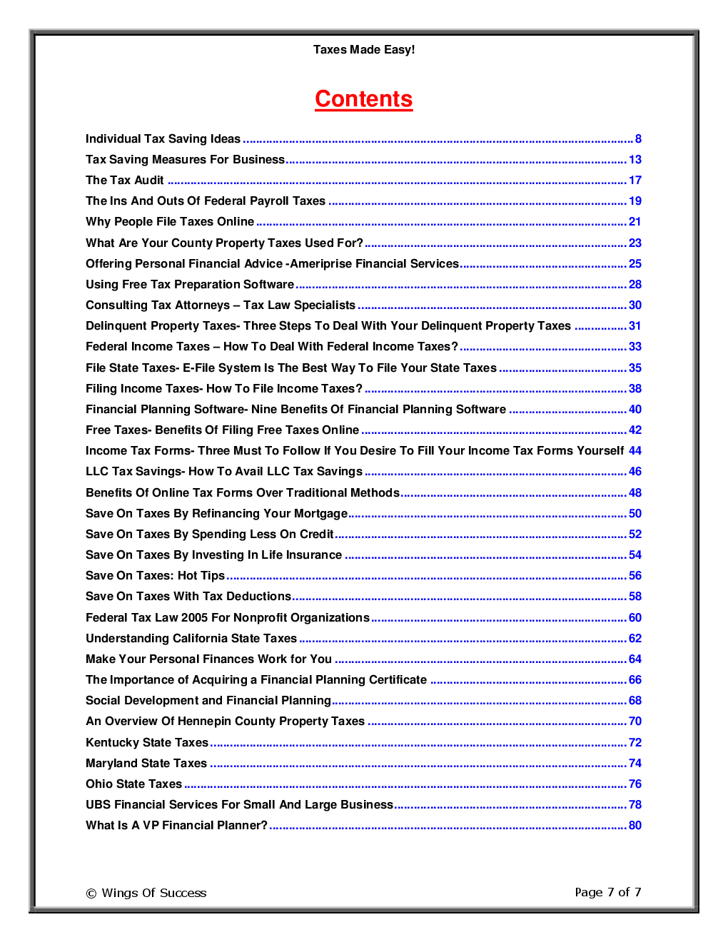 Taxes Made Easy! - Page 2
