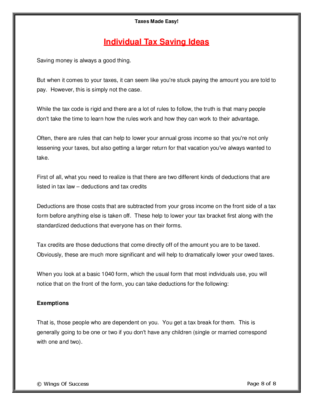 Taxes Made Easy! - Page 3