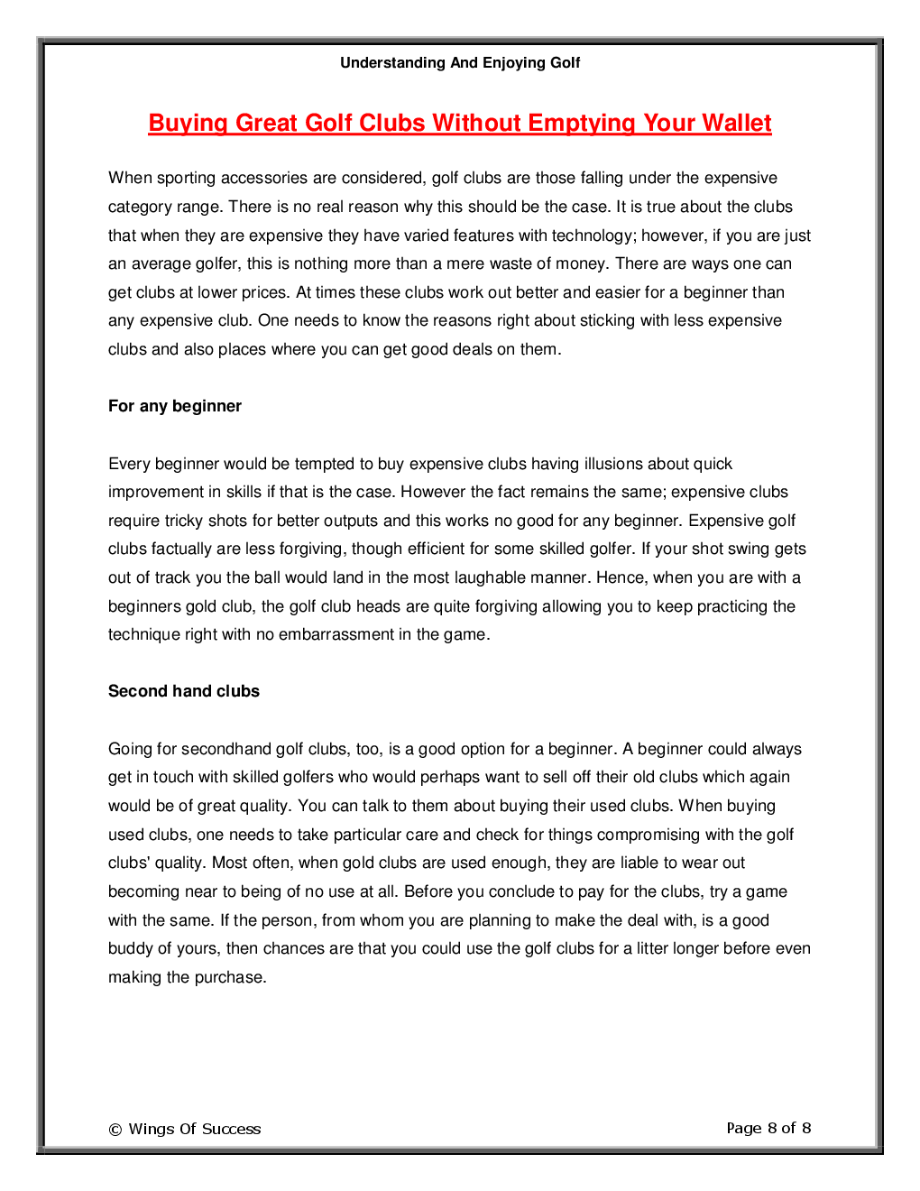 Understanding And Enjoying Golf - Page 3