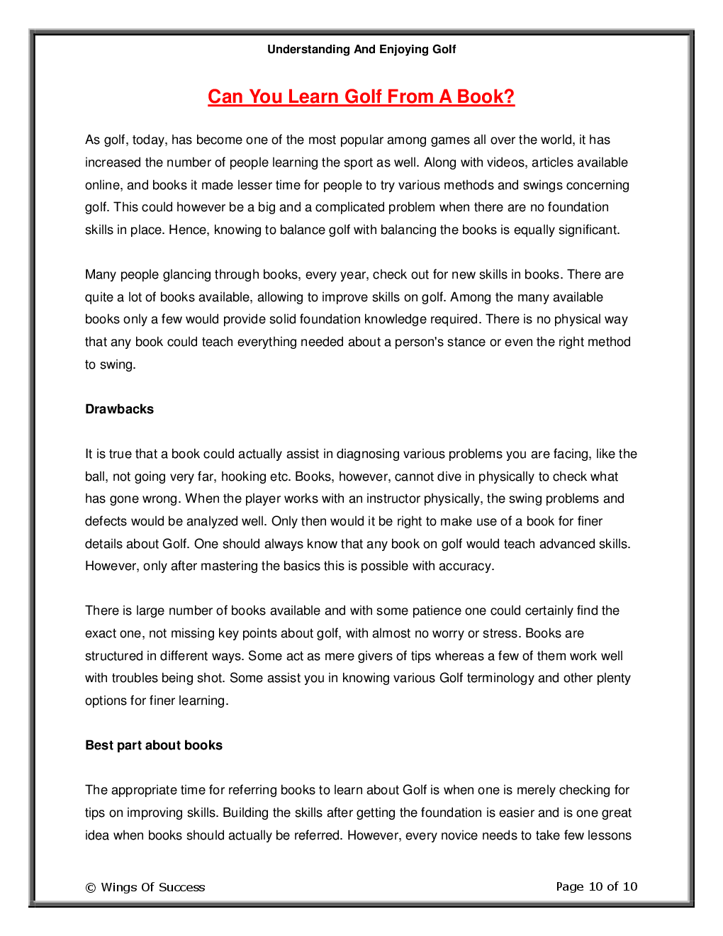 Understanding And Enjoying Golf - Page 5