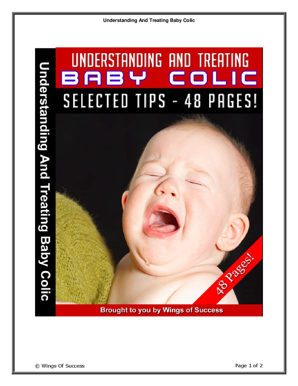 Understanding And Treating Baby Colic - Page 1