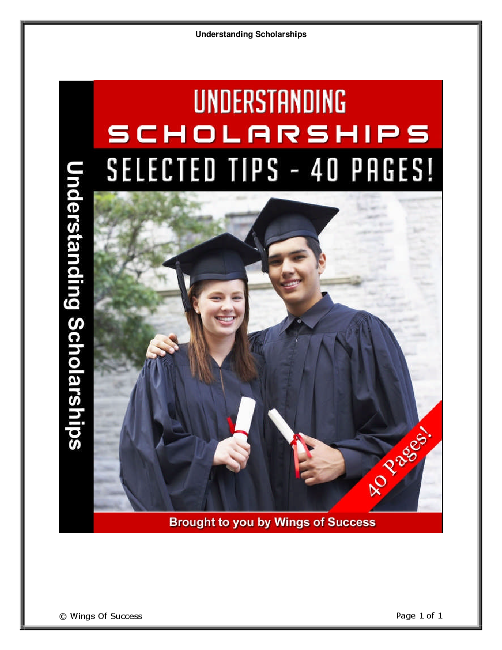 Understanding Scholarships - Page 1