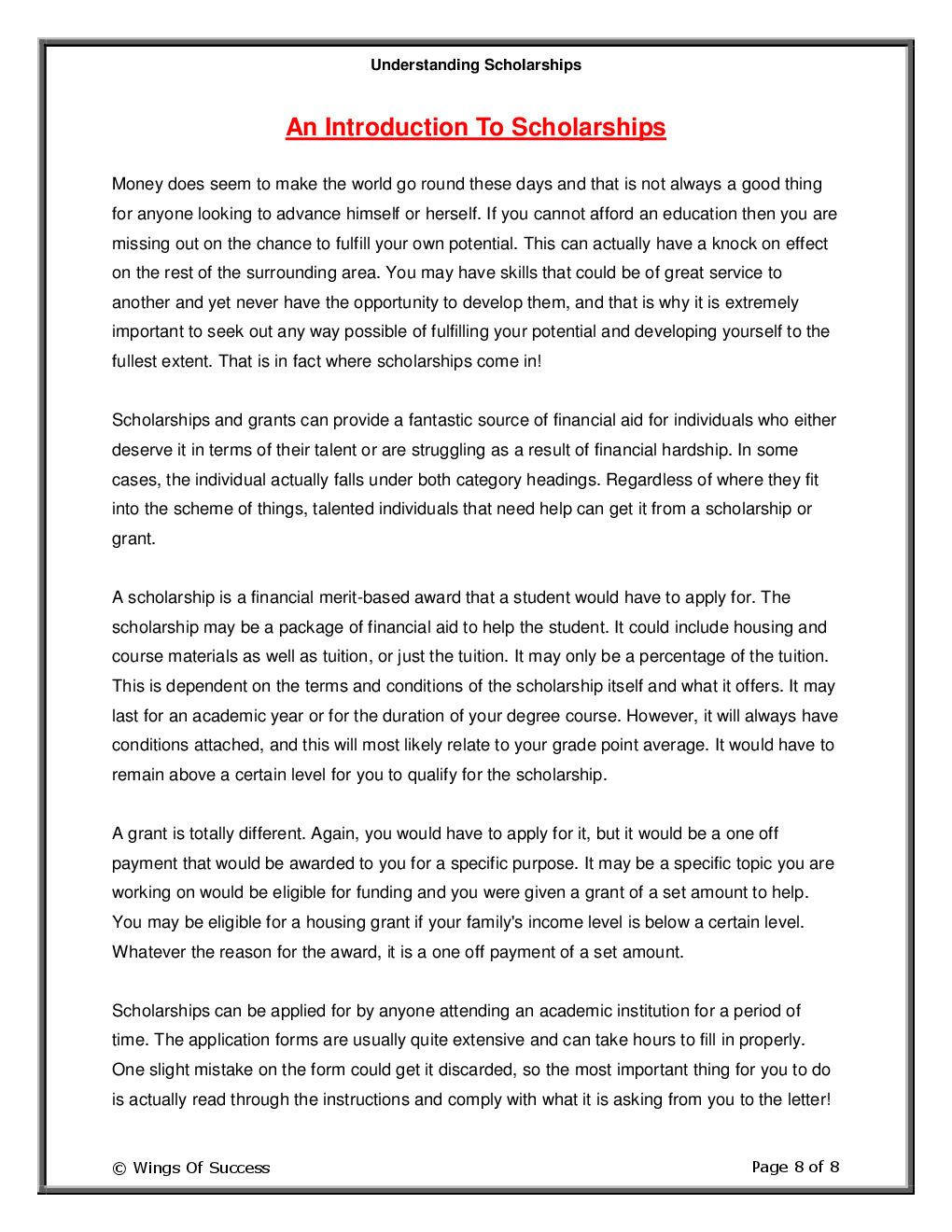 Understanding Scholarships - Page 3