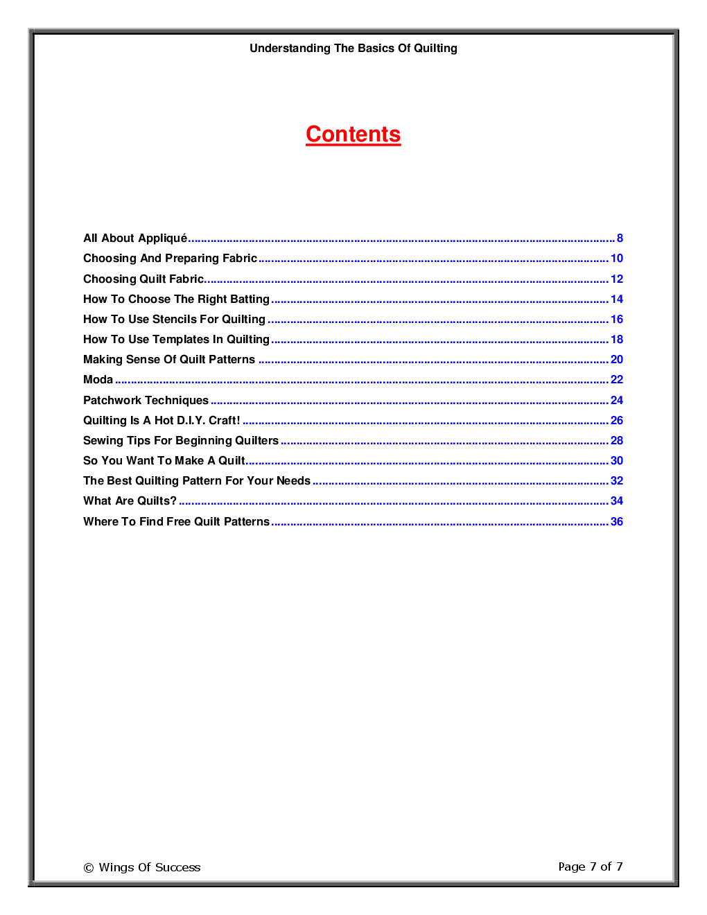 Understanding The Basics Of Quilting - Page 2