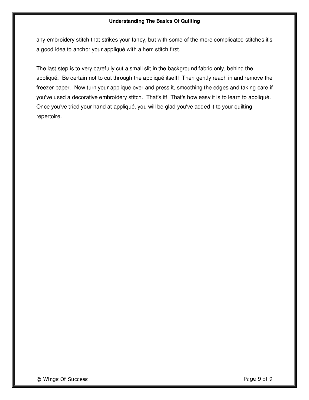 Understanding The Basics Of Quilting - Page 4