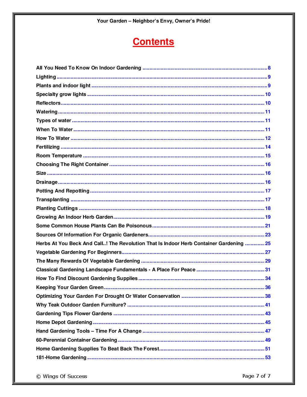 Your Garden – Neighbor’s Envy, Owner’s Pride! - Page 2