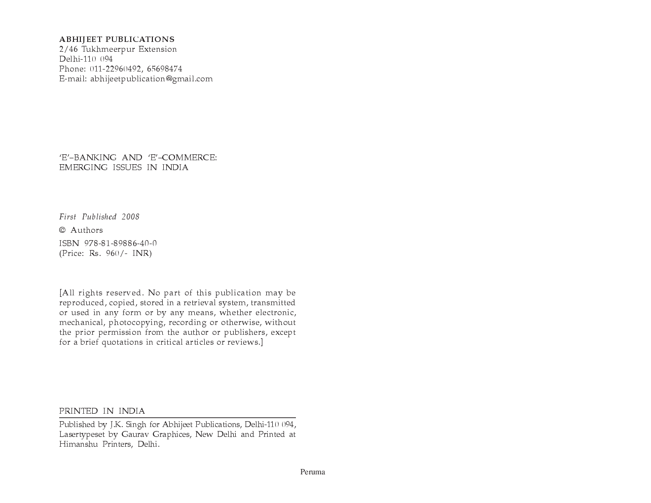 E-Banking and E-Commerce: Emerging Issues in India - Page 3