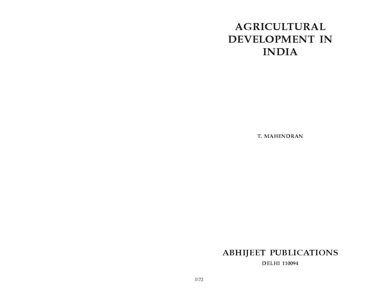 Agricultural Development in India - Page 2