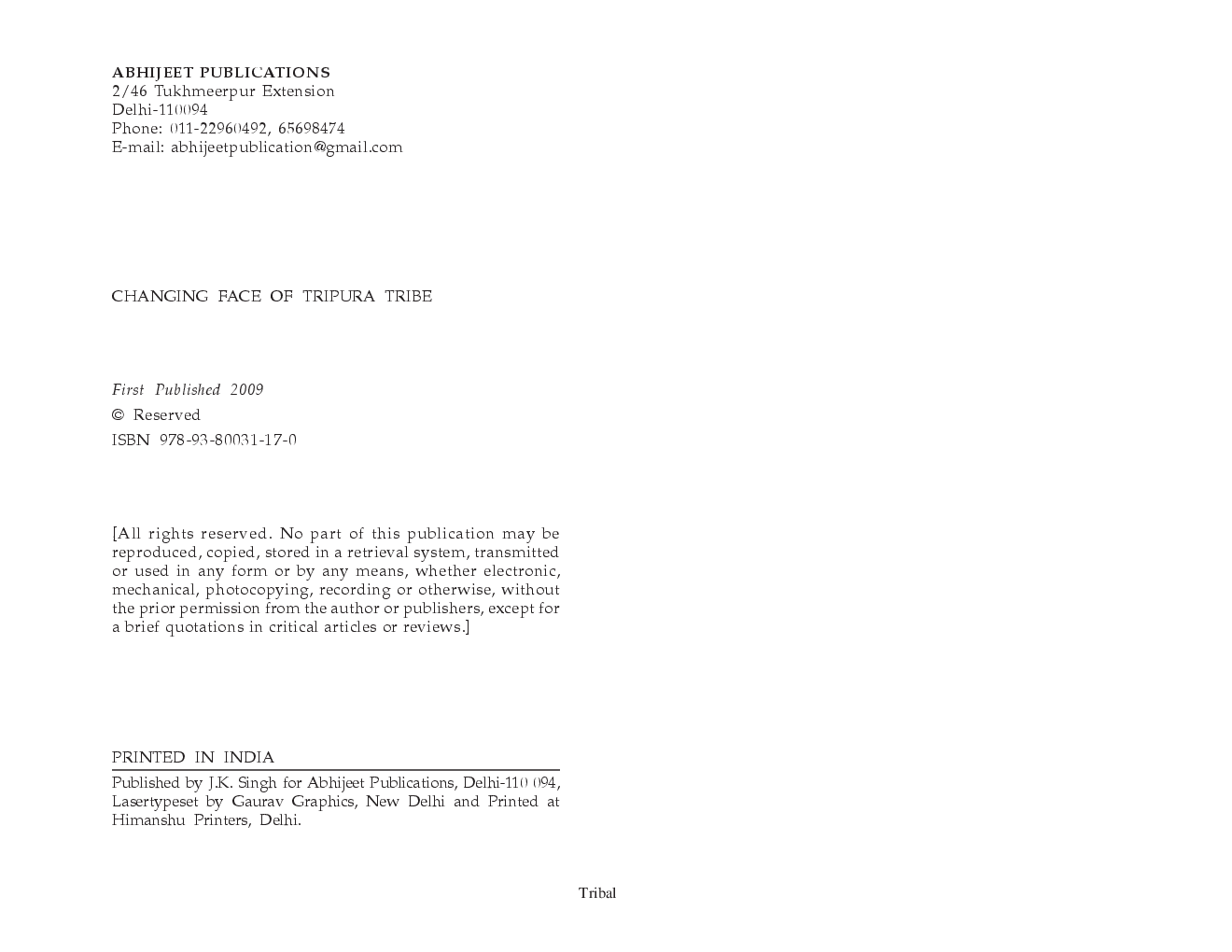 Changing Face of Tripura Tribe - Page 3