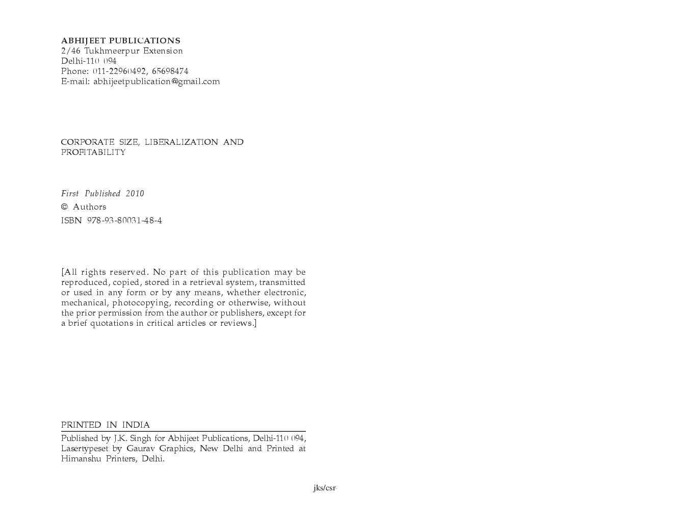 Corporate Size, Liberalization and Profitability - Page 3