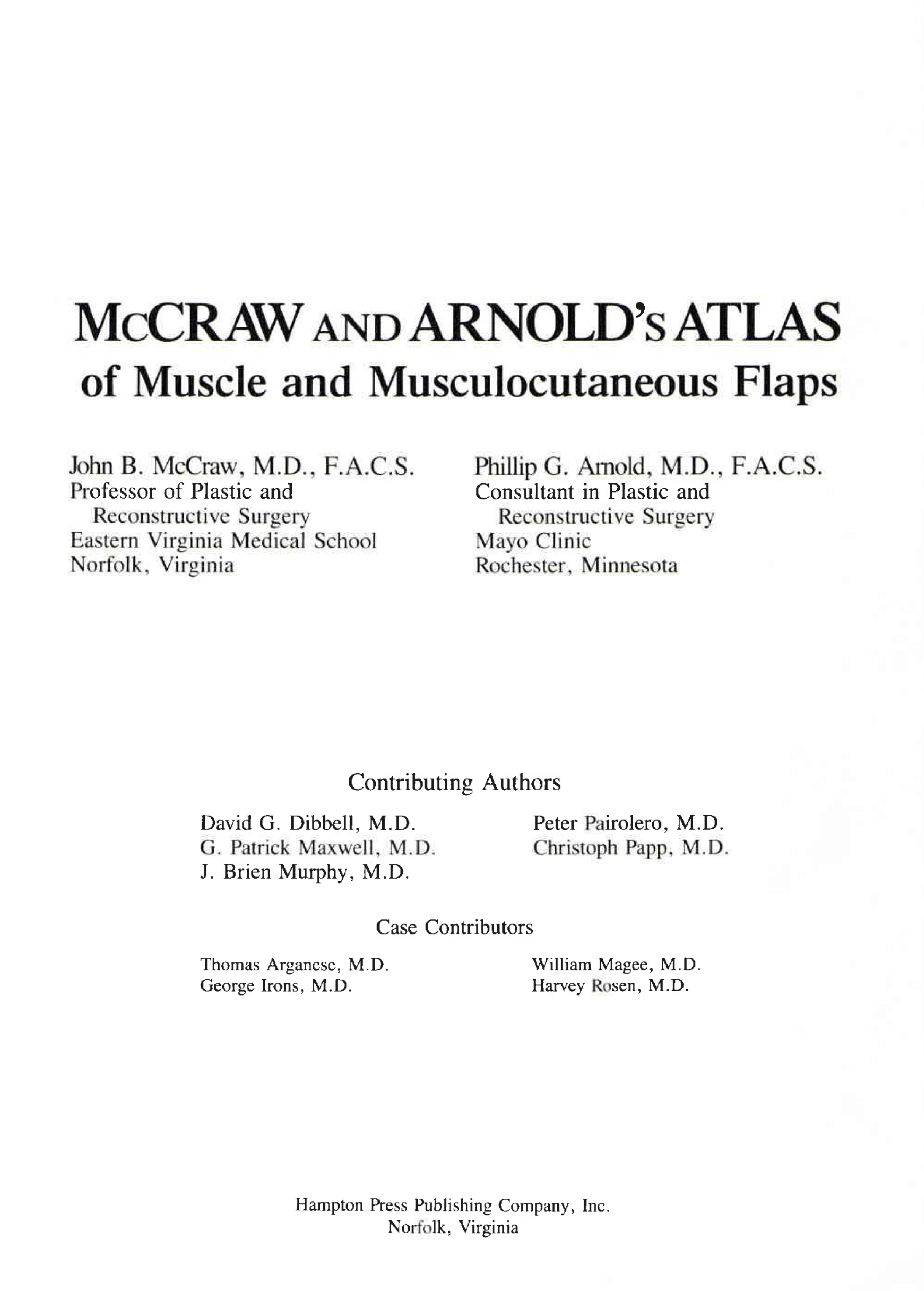 McCraw & Arnold\'s Atlas Of Muscle And Musculocutaneous Flaps - Page 5