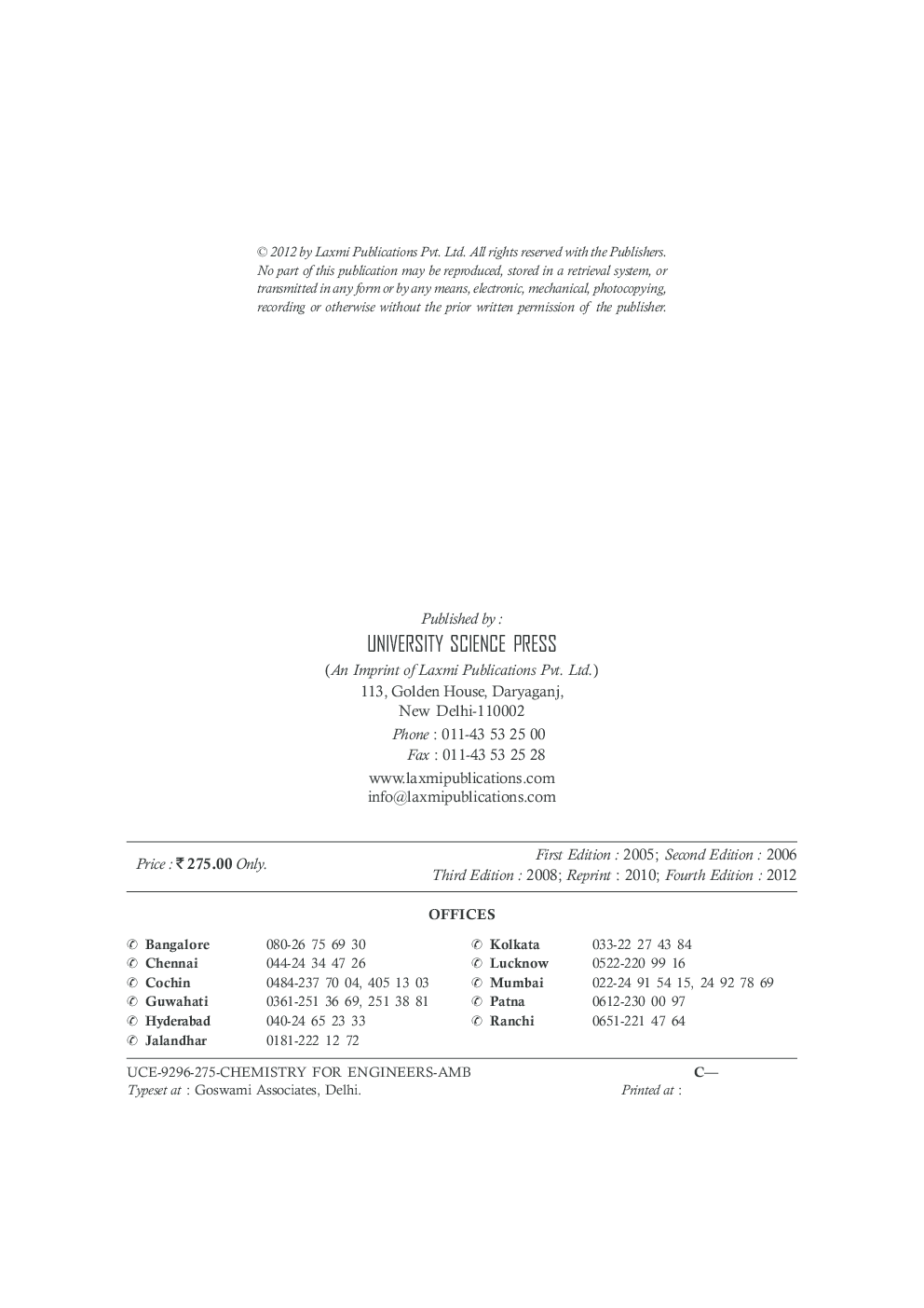 Chemistry for Engineers by Dr.B K Ambasta - Page 3