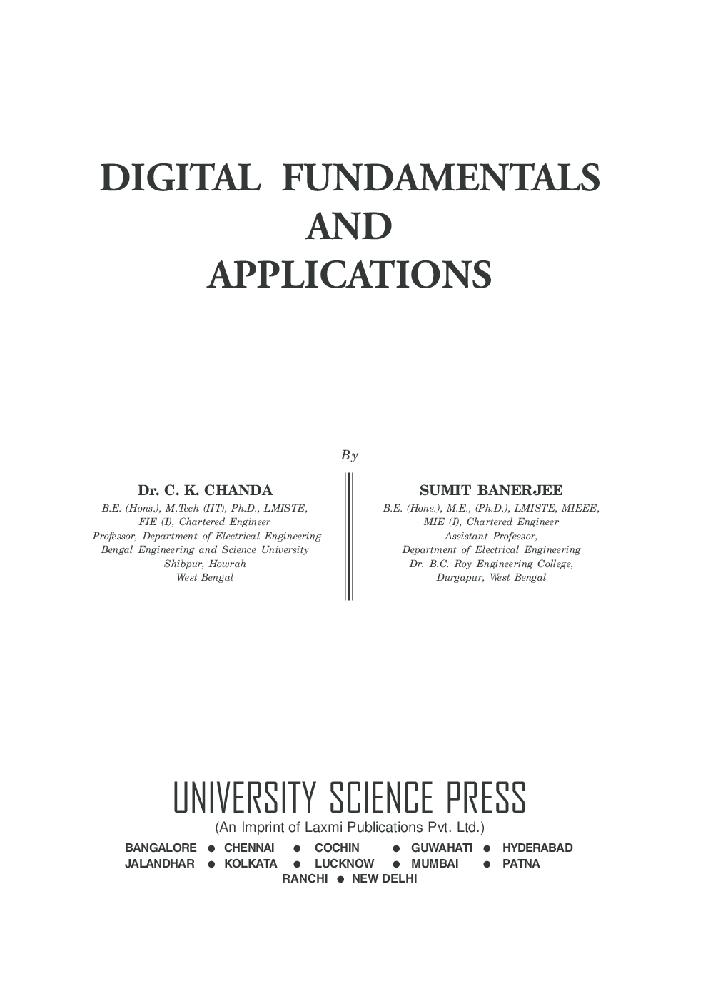 Digital Fundamentals and Applications by Dr.C.K Chanda & Sumit Banerjee - Page 2