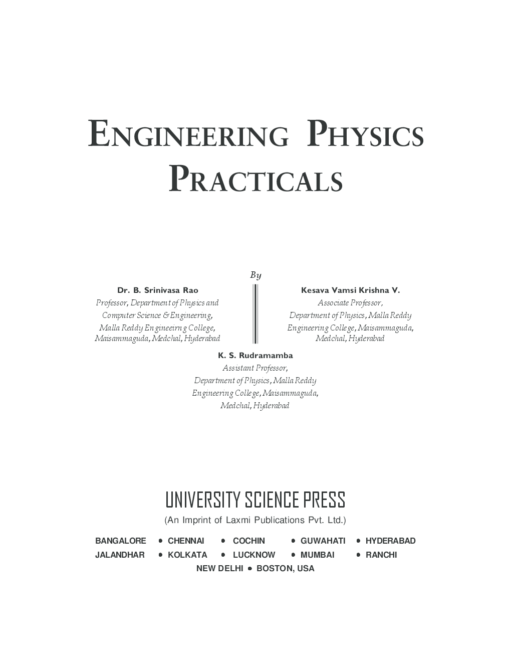 Engineering Physics Practicals by Dr. B. Srinivasa Rao,Kesava Vamsi Krishna V,K.S. Rudramamba - Page 2