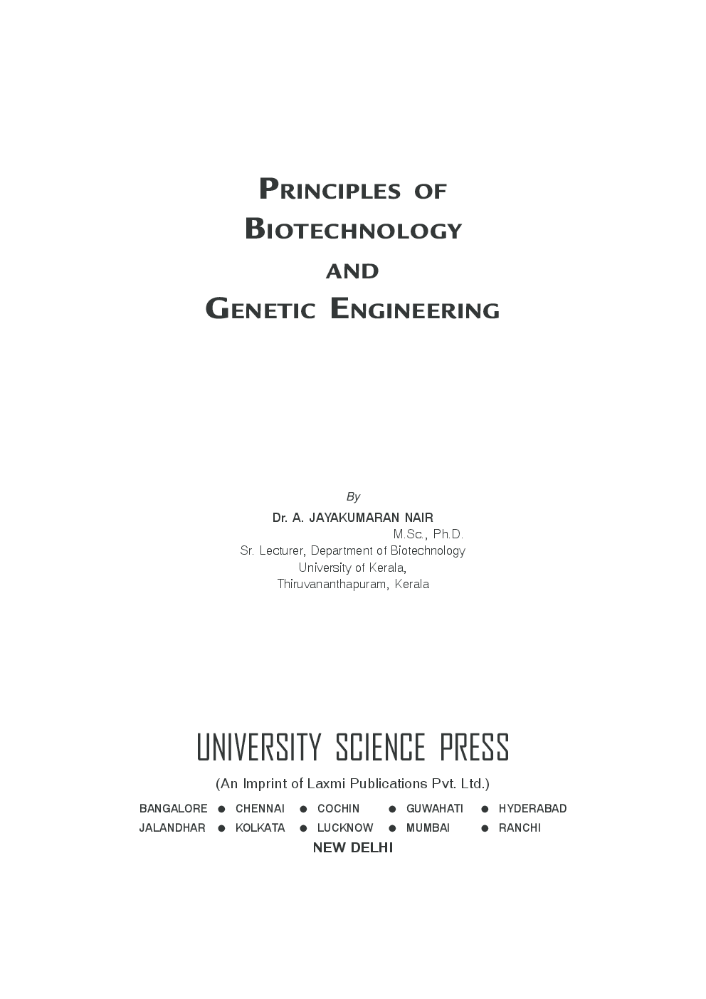 Principles of Biotechnology and Genetic Engineering - Page 2