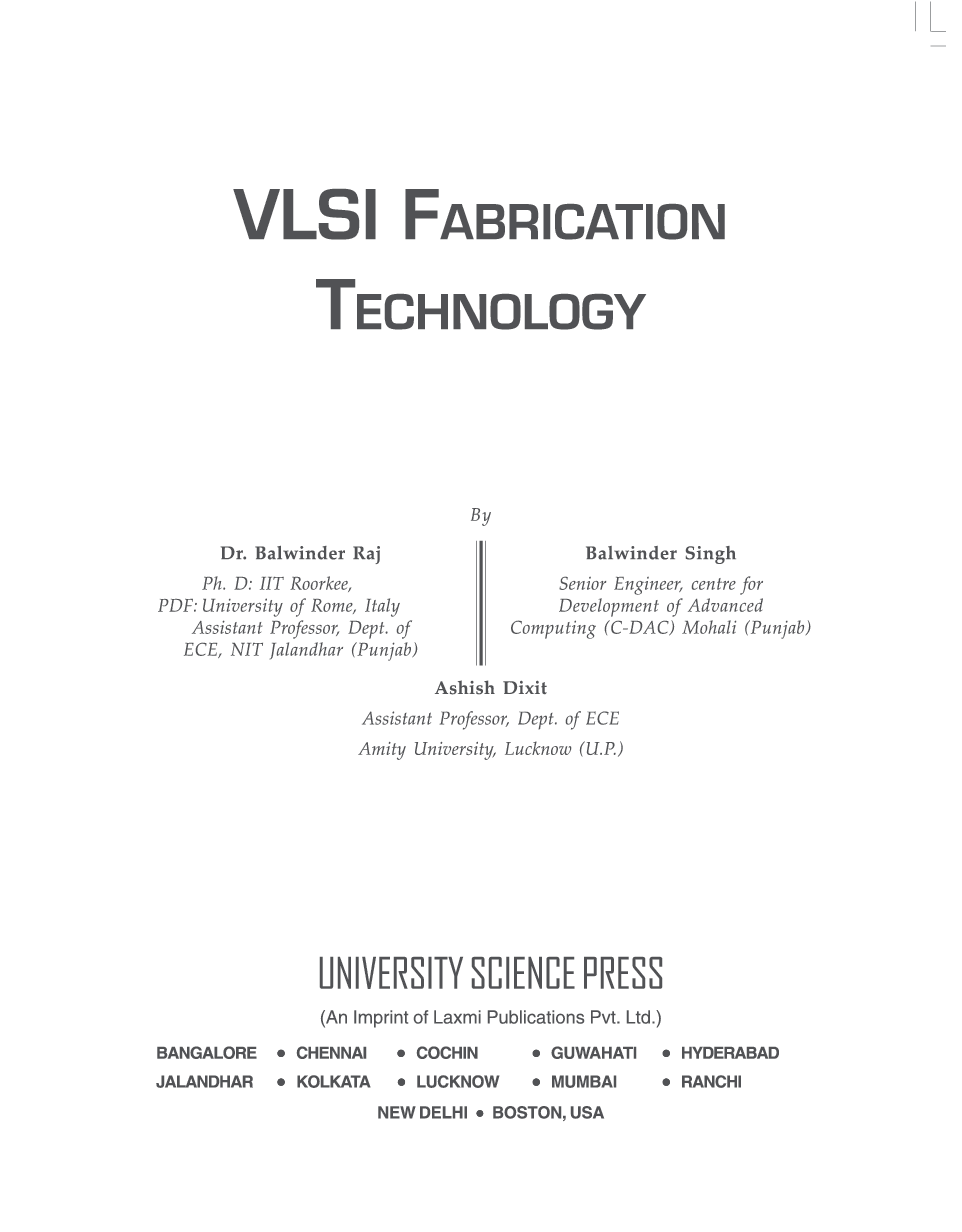 VLSI Fabrication Technology ebook - Page 2
