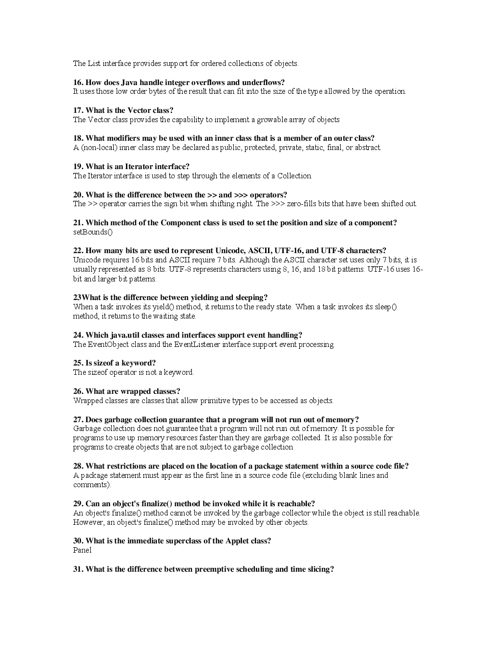 JAVA Interview Question Papers With Solution - Page 3