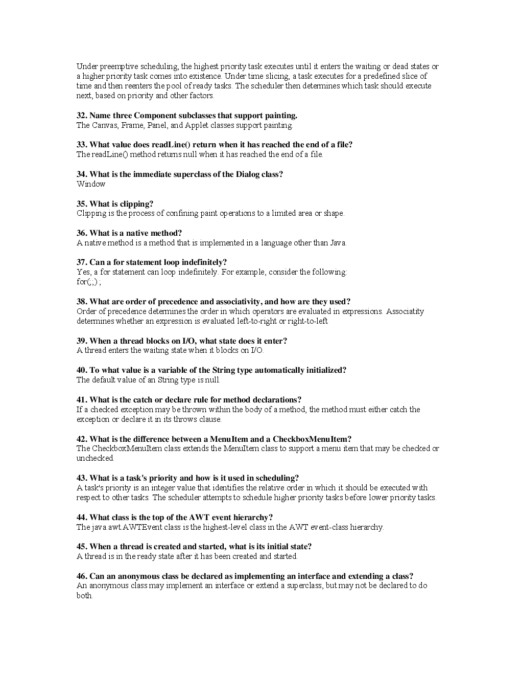 JAVA Interview Question Papers With Solution - Page 4