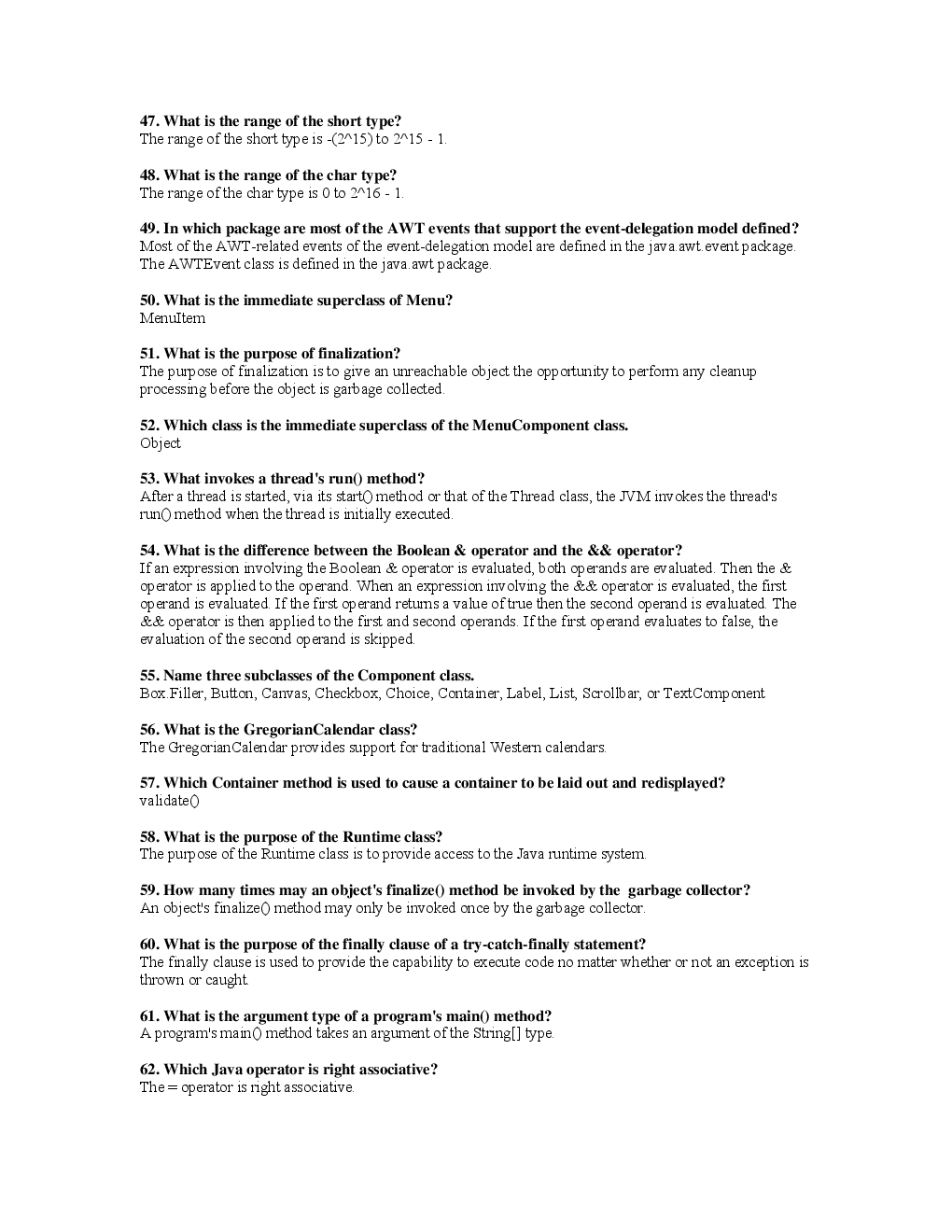 JAVA Interview Question Papers With Solution - Page 5