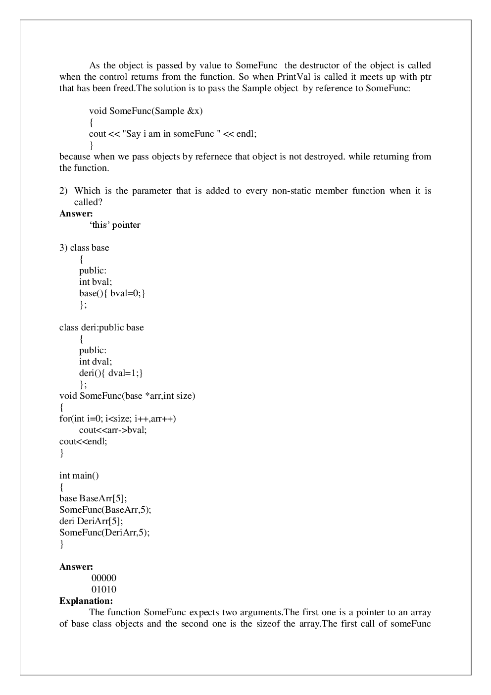 C++ Interview Question Papers With Solution - Page 3