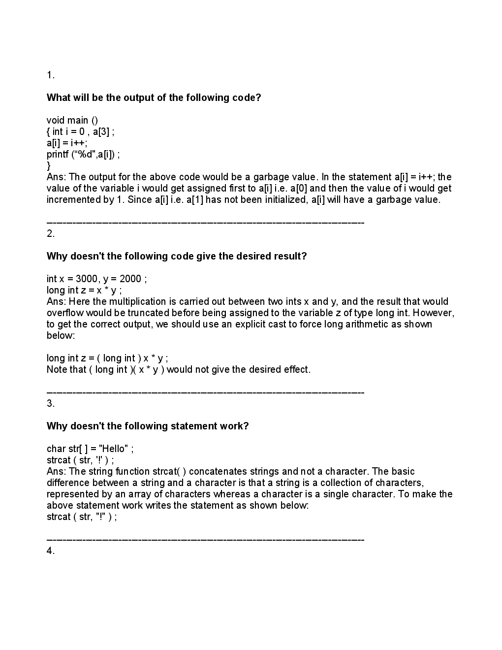 C Interview Question Papers With Solution - Page 2