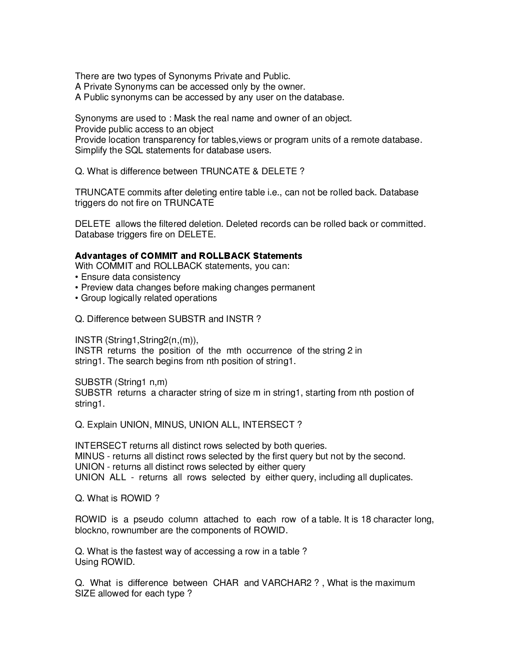 SQL Interview Question Papers With Solution - Page 5