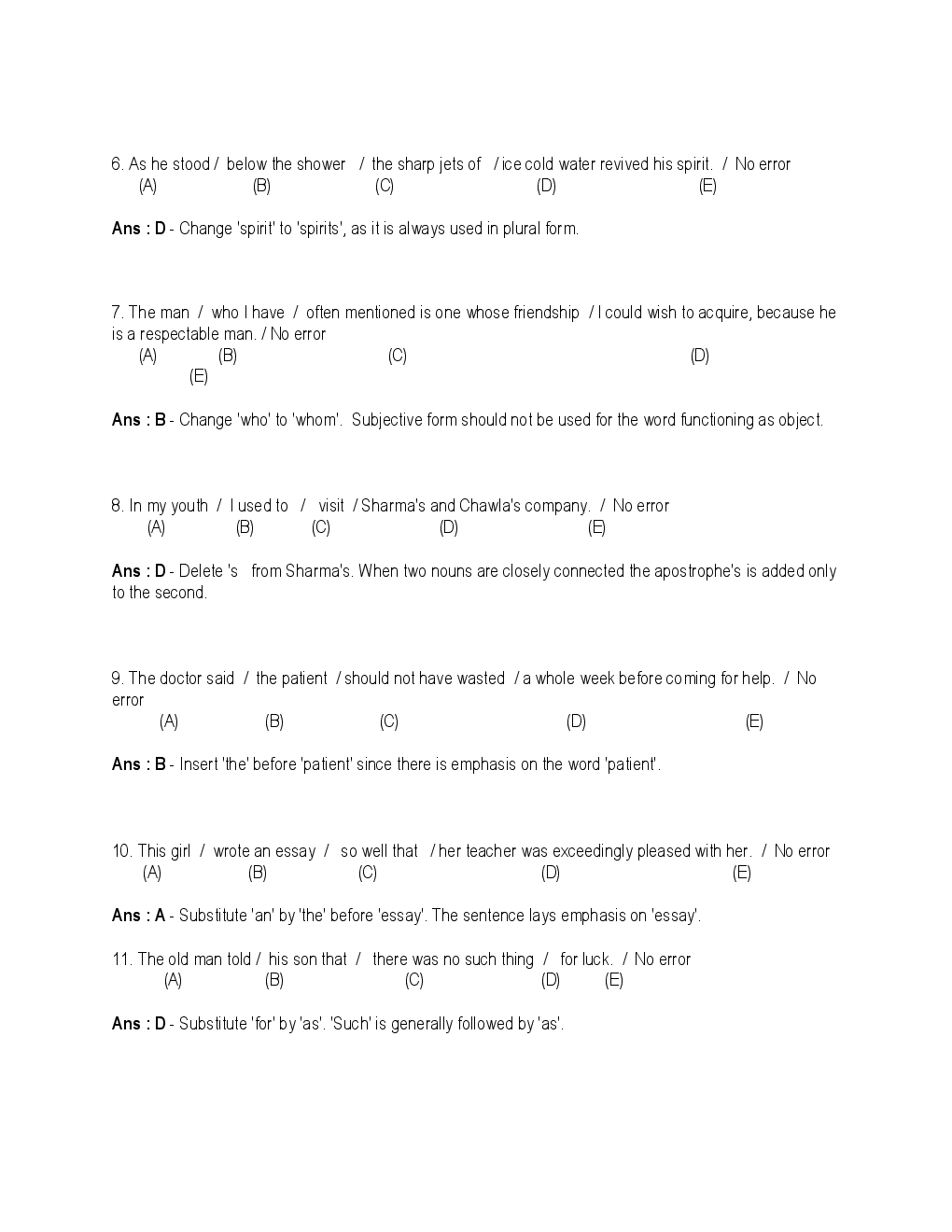 Verbal Ability Interview Question Papers With Solution - Page 3