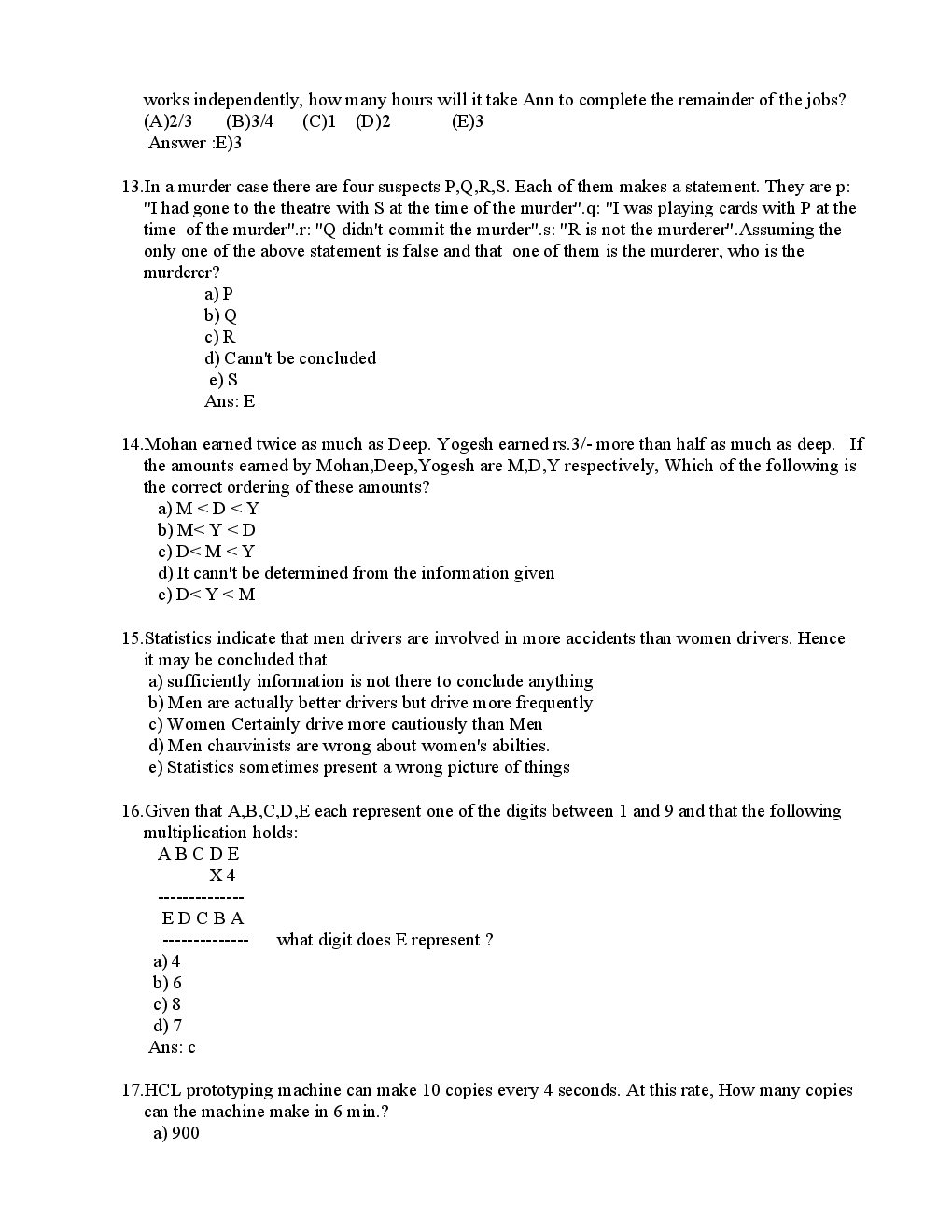 General Aptitude And Reasoning Interview Question Papers With Solution - Page 4