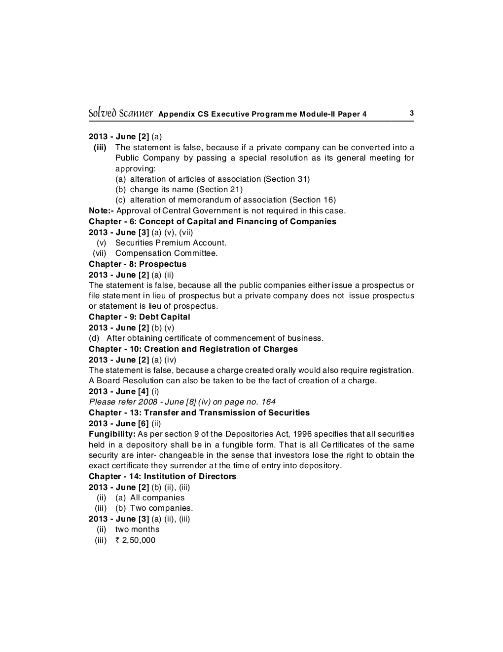 ICSI Company Law Solved Question Paper December 2013 - Page 4