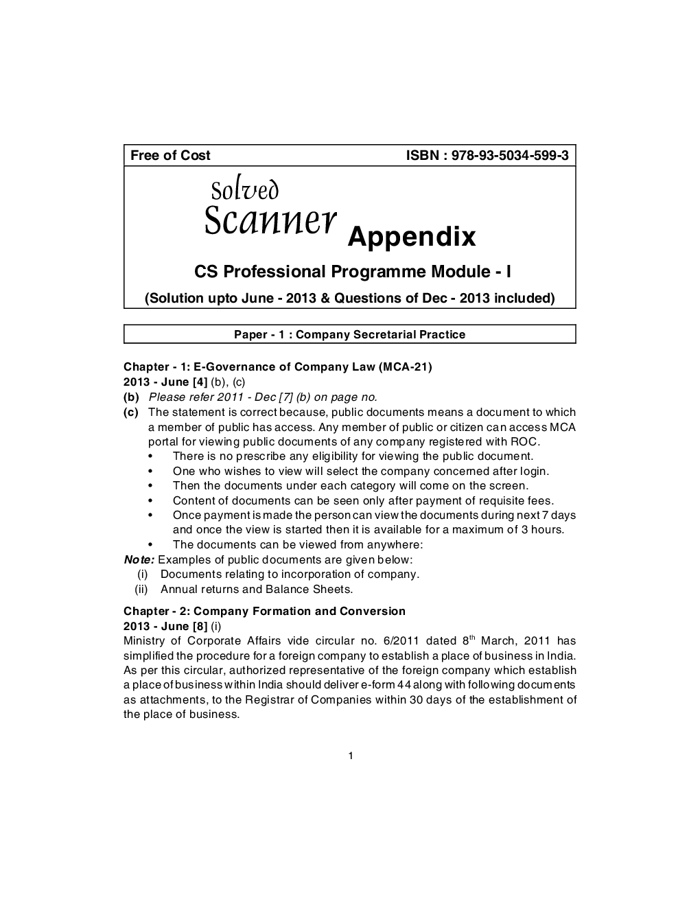 ICSI Company Secretarial Practice Solved Question Paper Dec 2013 - Page 2