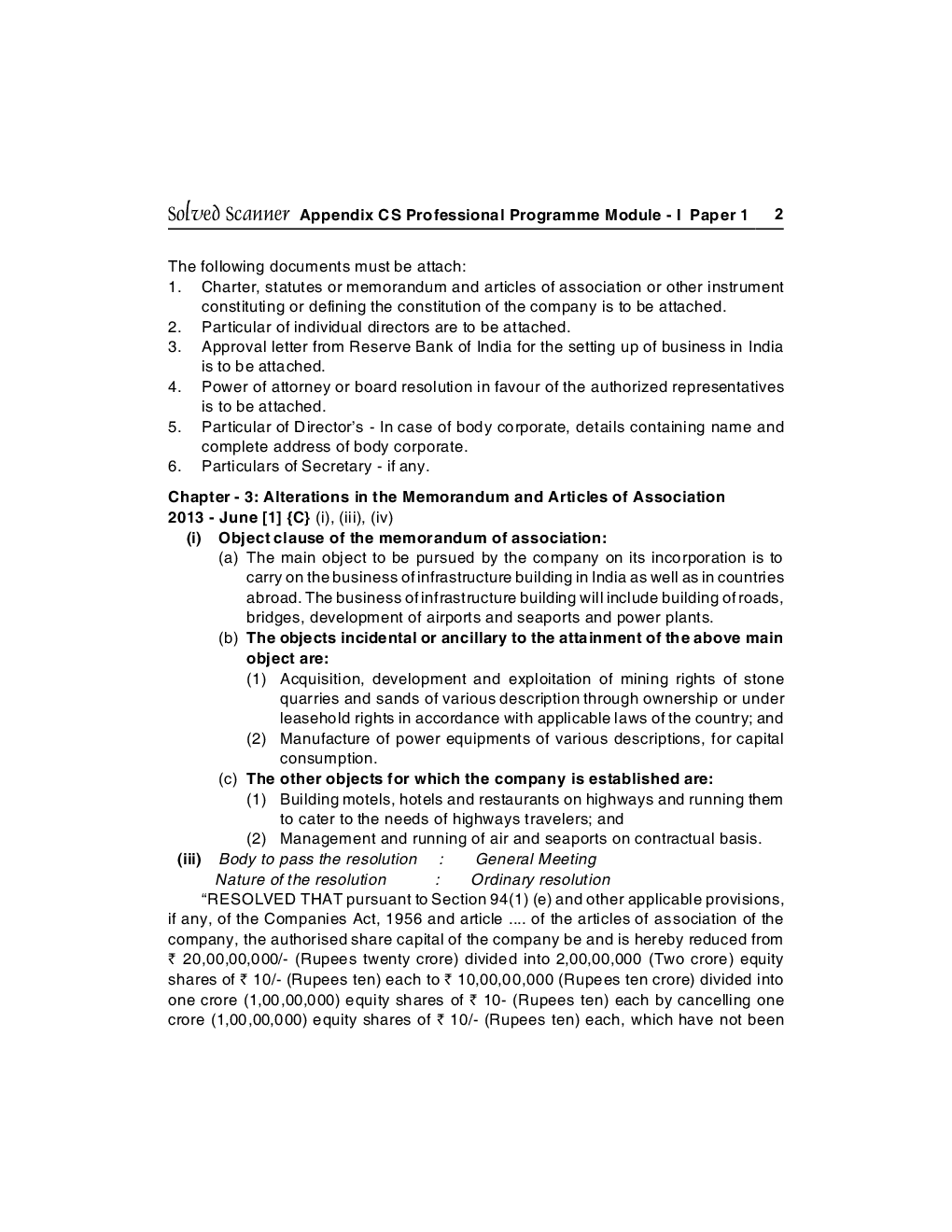 ICSI Company Secretarial Practice Solved Question Paper Dec 2013 - Page 3