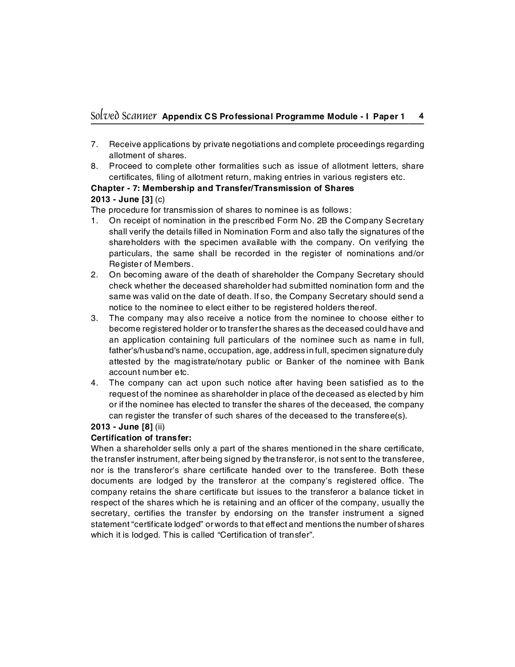 ICSI Company Secretarial Practice Solved Question Paper Dec 2013 - Page 5