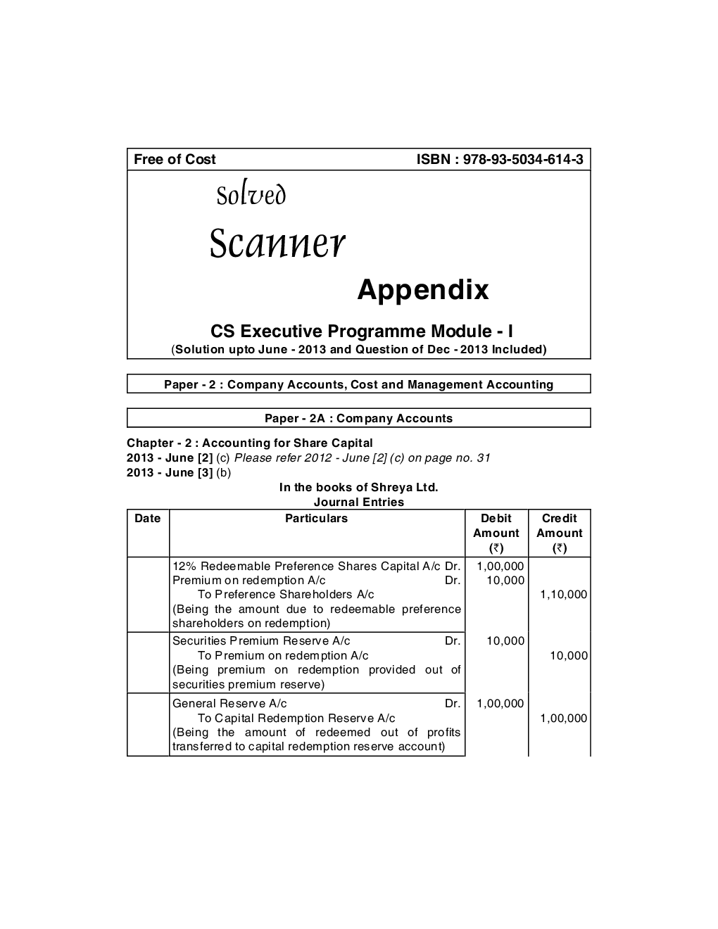 ICSI Company Accounts Cost and Management Accounting Solved Question Paper Dec 2013 - Page 2