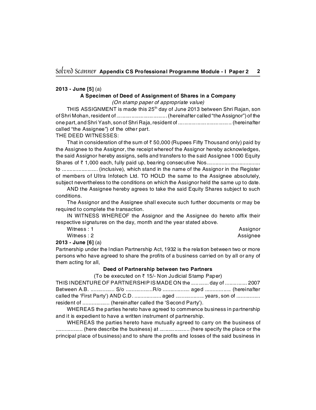 ICSI Drafting Appearances and Pleadings Solved Question Paper Dec 2013 - Page 3