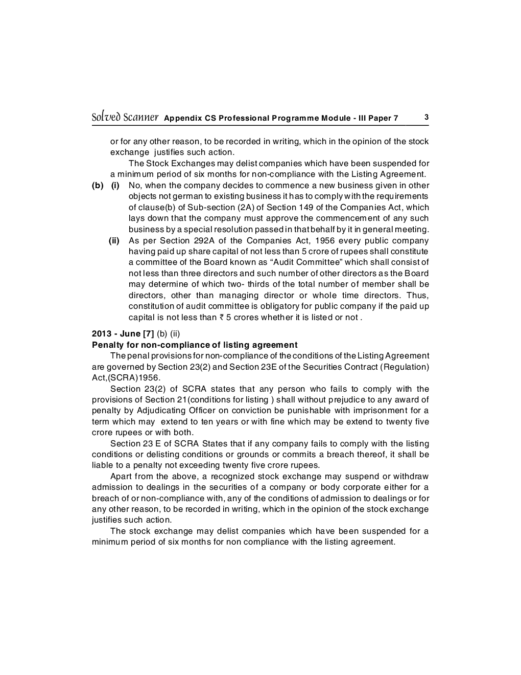 ICSI Due Diligence and Corporate Compliance Management Solved Question Paper 2013 - Page 4