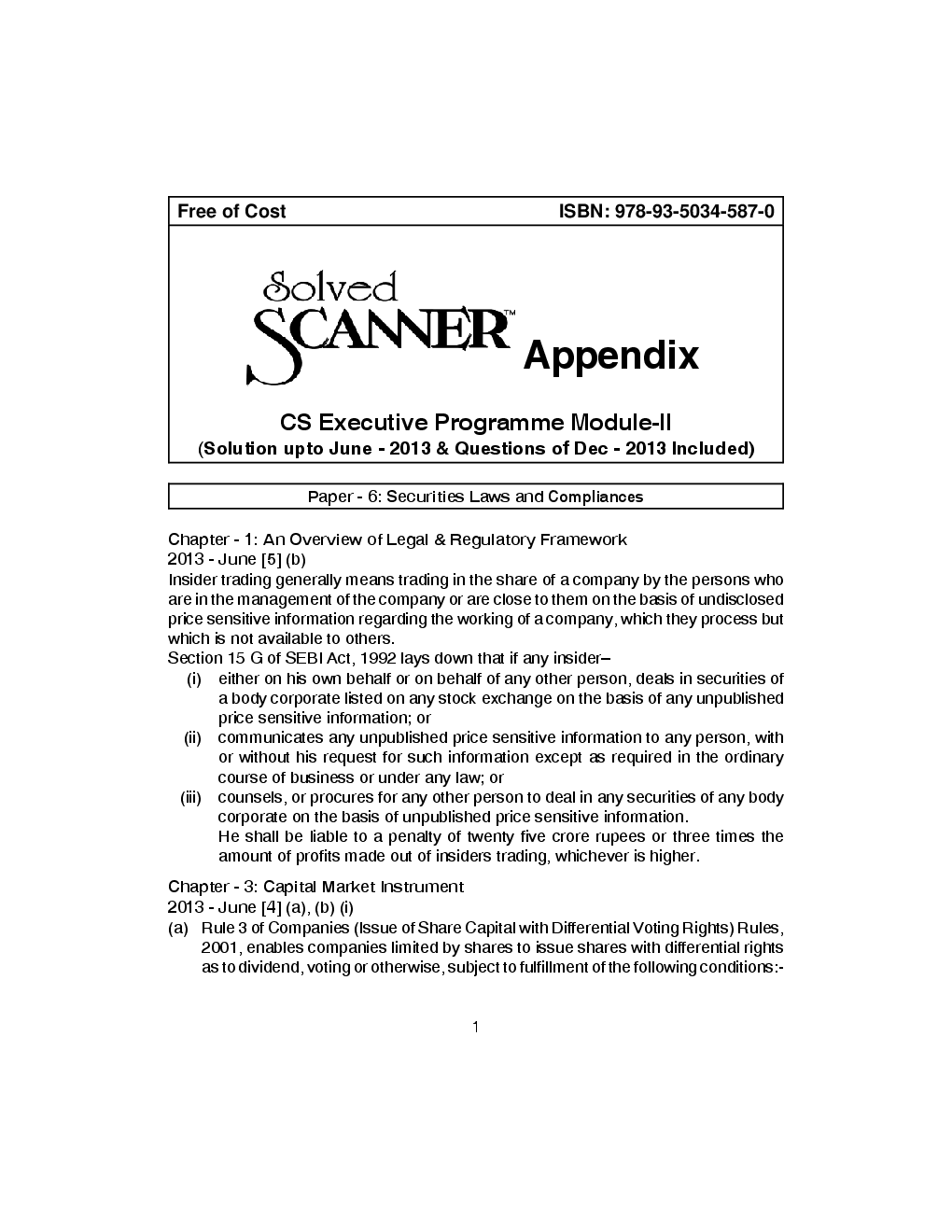 ICSI Securities Law and Compliance Solved Question Paper Dec 2013 - Page 2