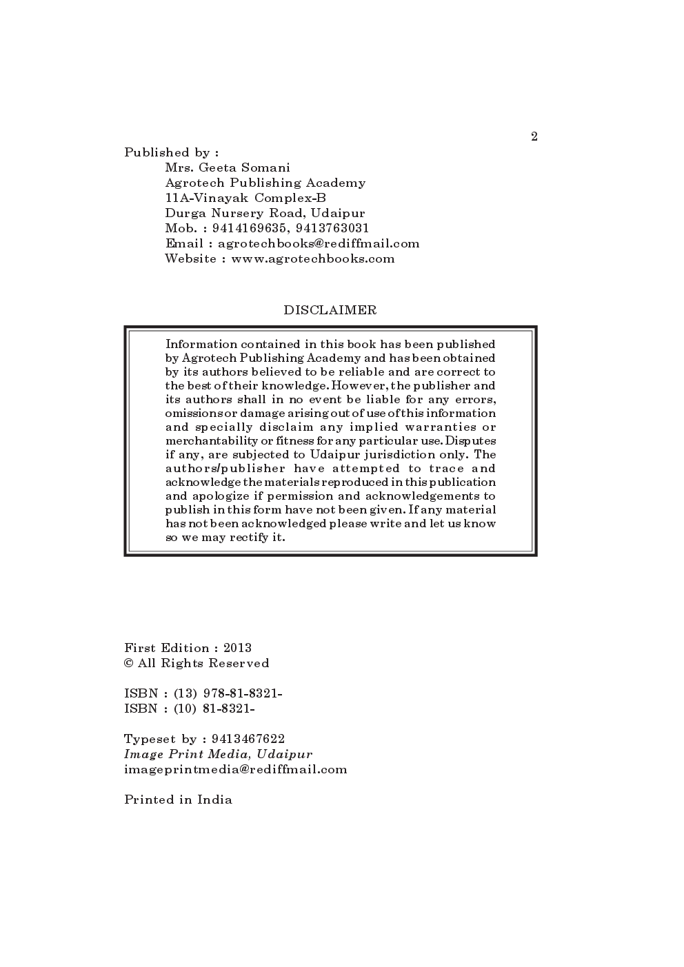 Advances in Dairy Production: Management for Precision Output - Page 2
