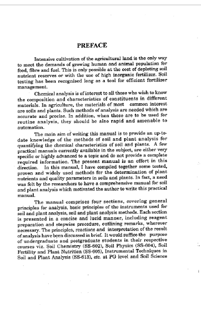 Soil, Plant and Water Analysis Manual - Page 5