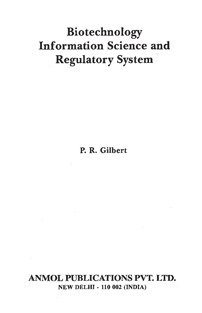 Biotechnology Information Science and Regulatory System - Page 3