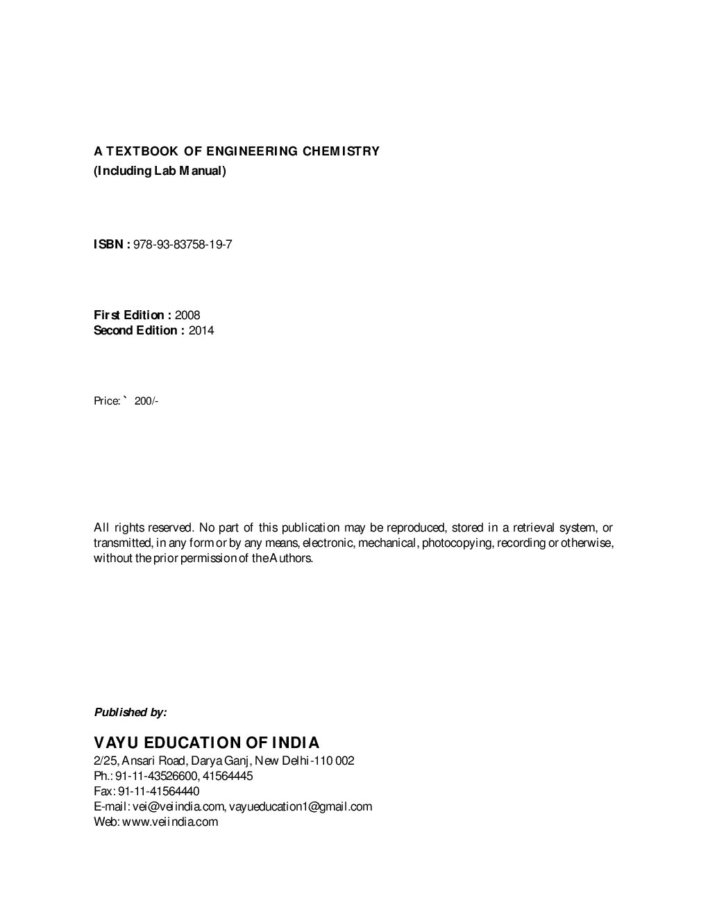 A Textbook of Engineering Chemistry - Page 3