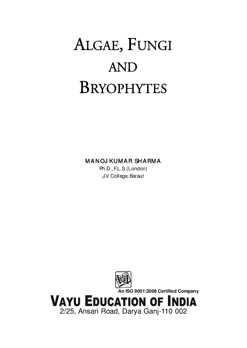 Algae, Fungi, and Bryophytes - Page 1