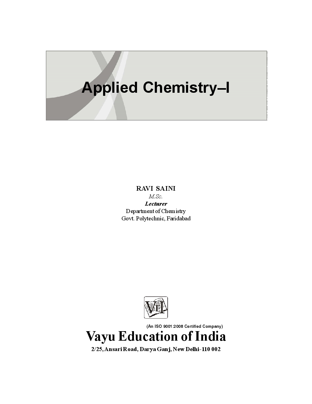 Applied Chemistry I - Page 1