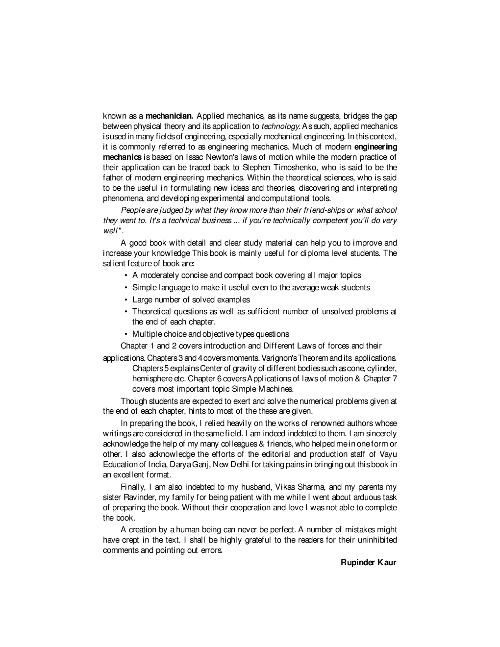 Applied Mechanics By Rupender Kaur - Page 5